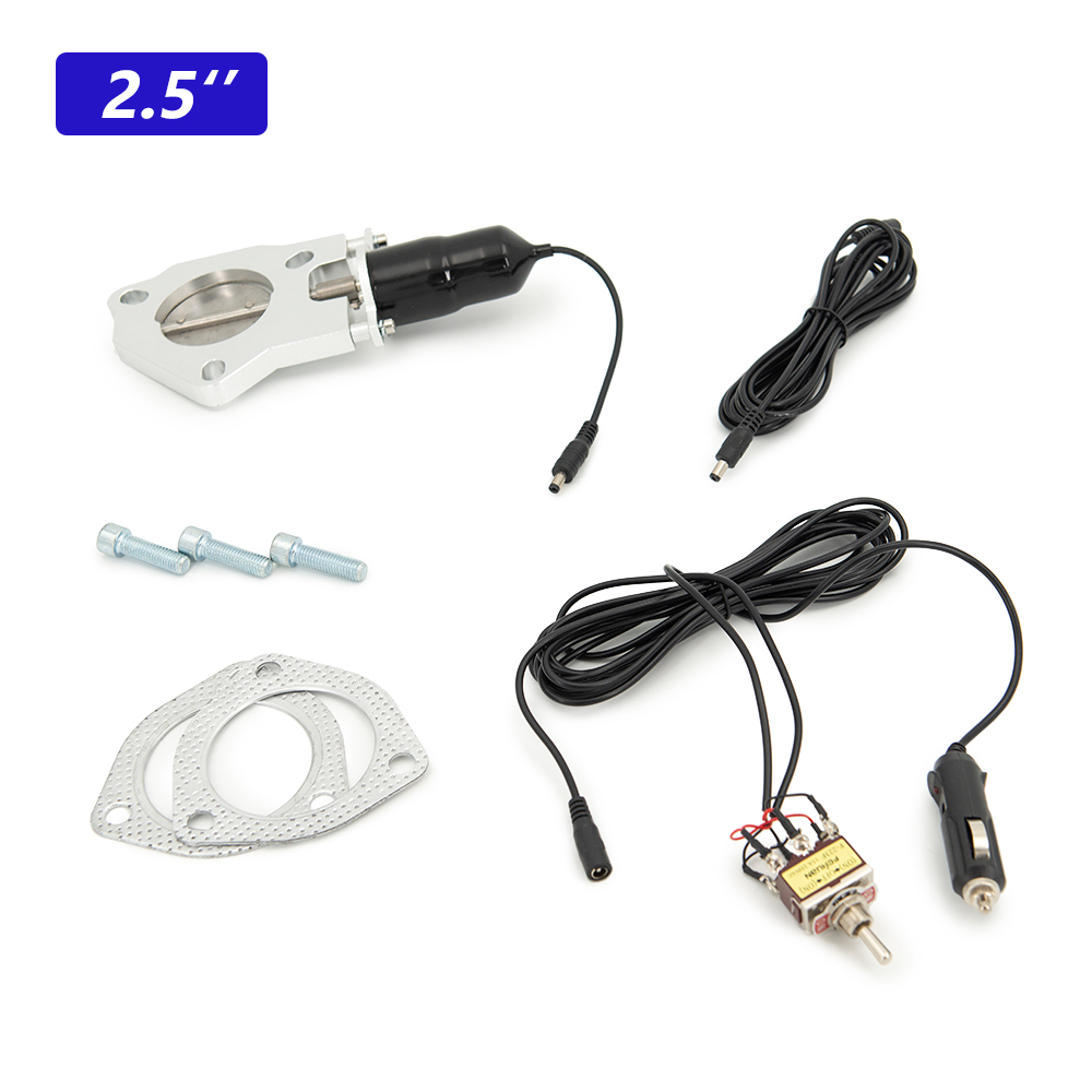 Electric Exhaust Cutout Valve Kit 2.5 3.0 - Uniwersalny 2,5-calowy 3,0-calowy zestaw wydechowy ze