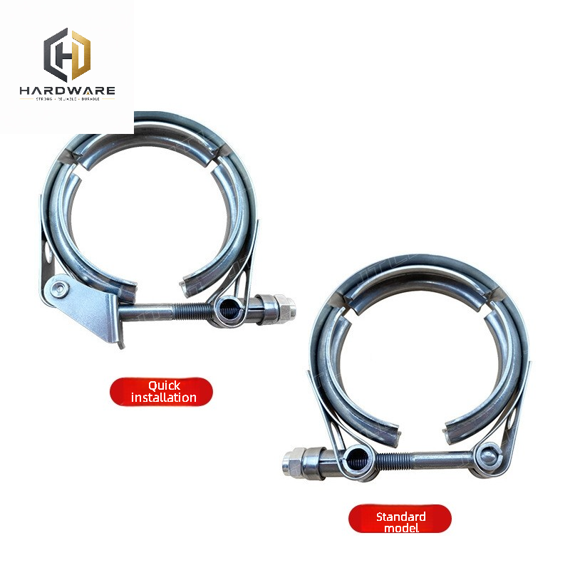 Exhaust V Band Clamp Flange Kit Stainless - Zacisk V-Band ze stali nierdzewnej 304