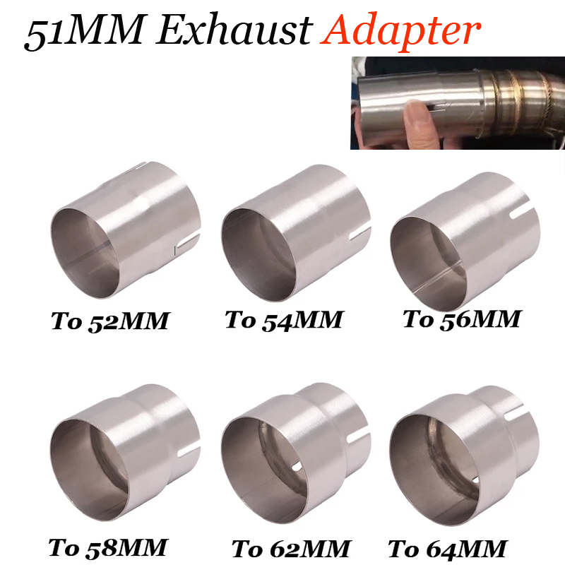 Exhaust Muffler Stainless Steel Universal - Uniwersalny wydech motocyklowy wyścigowy, adapter 51mm,