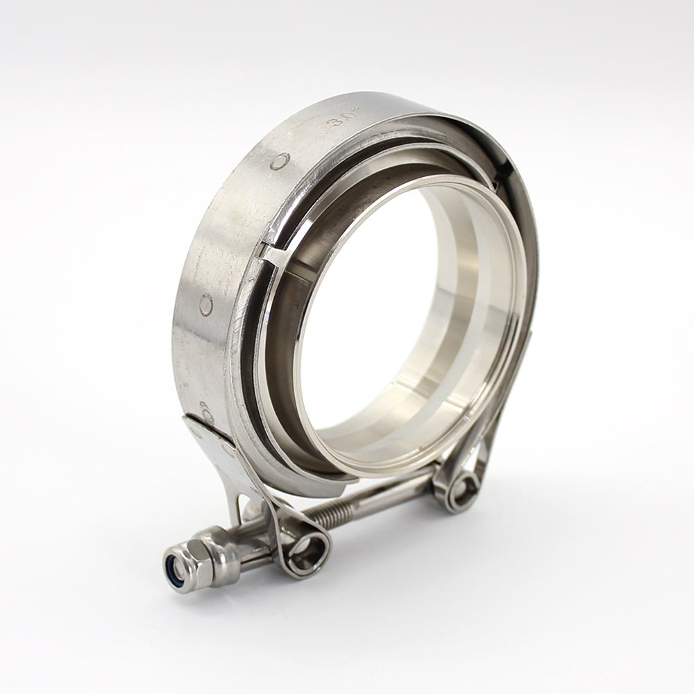 Exhaust V Band Clamp Flange Kit Stainless - Zacisk V-Band ze stali nierdzewnej do