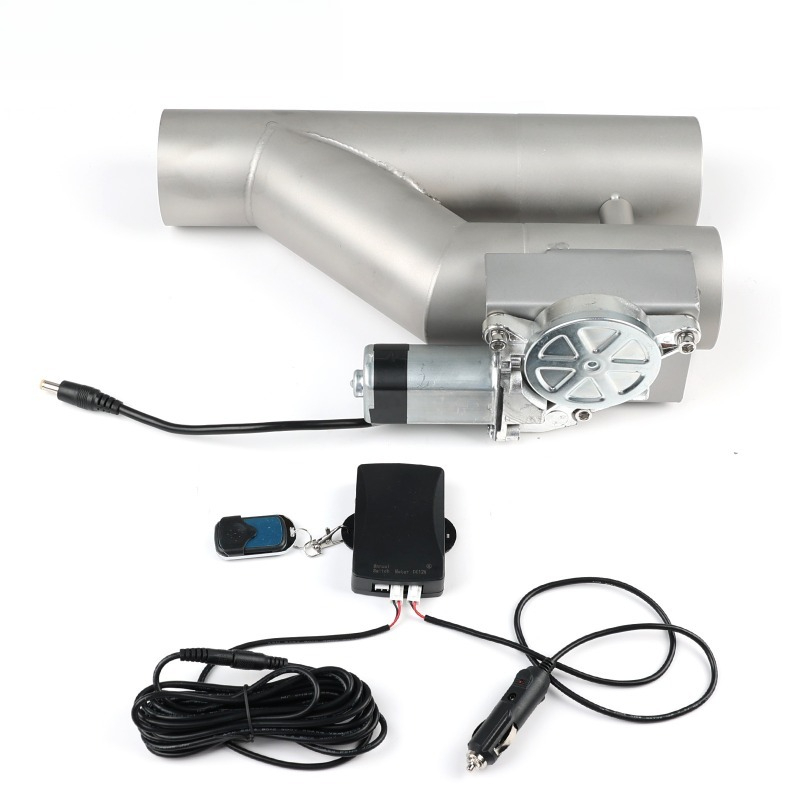 Dual Exhaust Cutout Valve Y Pipe Stainless - Zestaw elektrycznego zaworu wydechowego ze stali