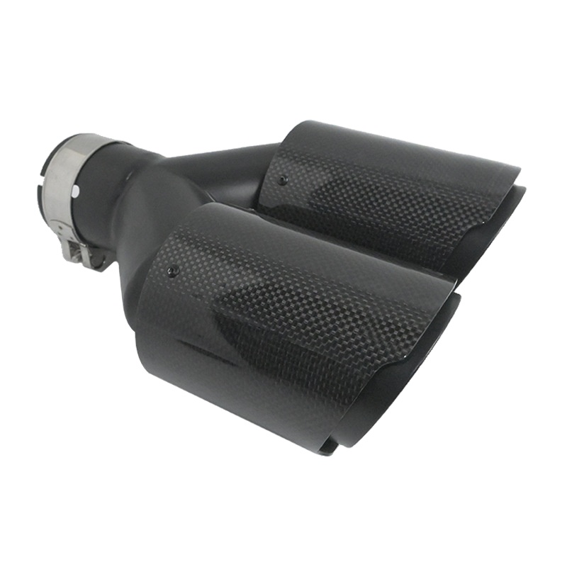 Exhaust Tips Dual Outlet Carbon Fiber 63Mm - Samochodowy układ wydechowy typu Y, podwójne