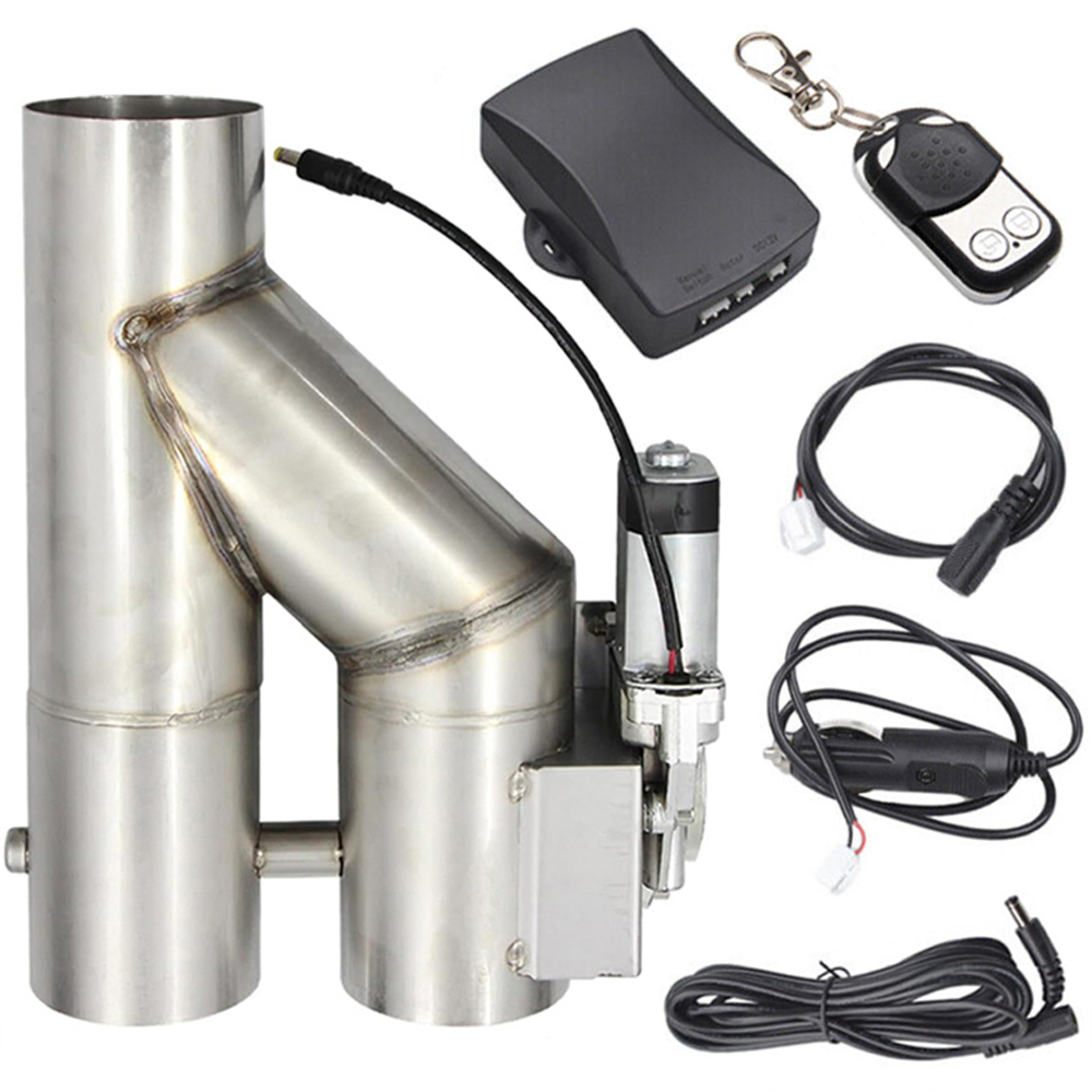 Dual Exhaust Cutout Valve Y Pipe Stainless - Uniwersalny elektryczny zawór wydechowy 2'' 2.5''