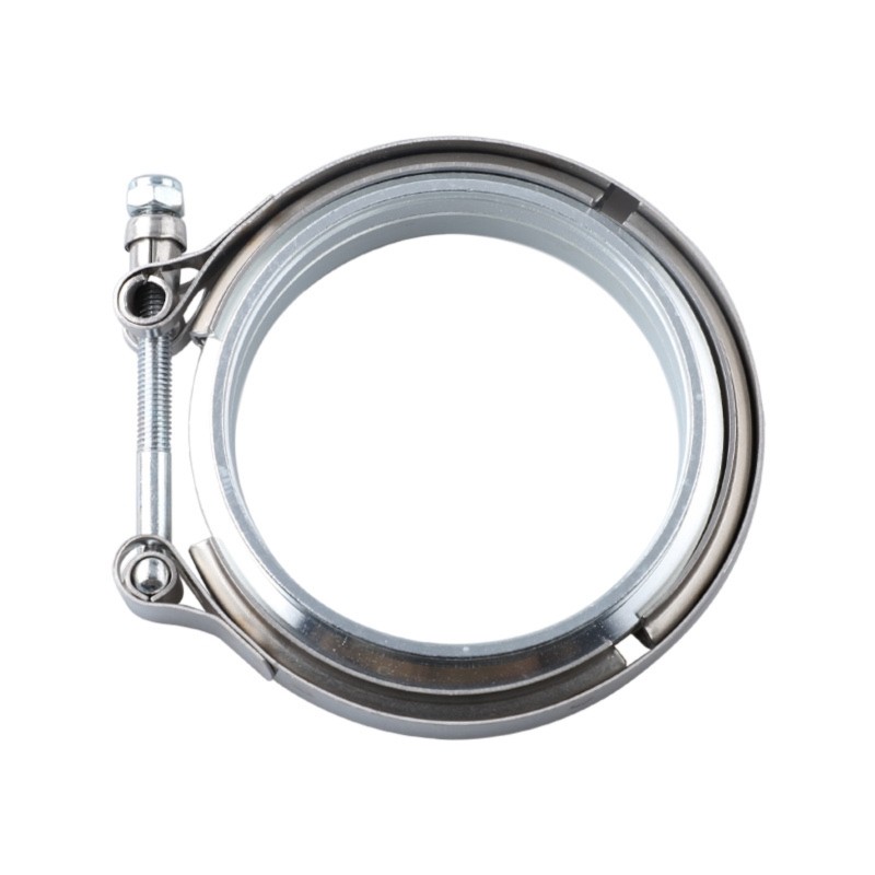 Exhaust V Band Clamp Flange Kit Stainless - Uniwersalny zestaw do montażu rury wydechowej