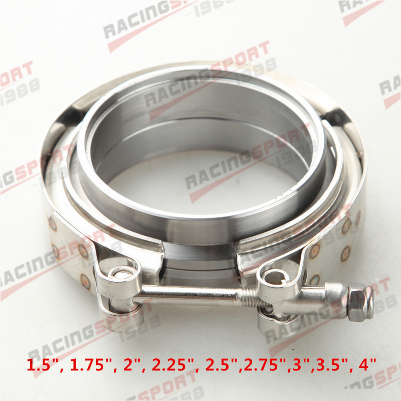 Exhaust V Band Clamp Flange Kit Stainless - 1,5