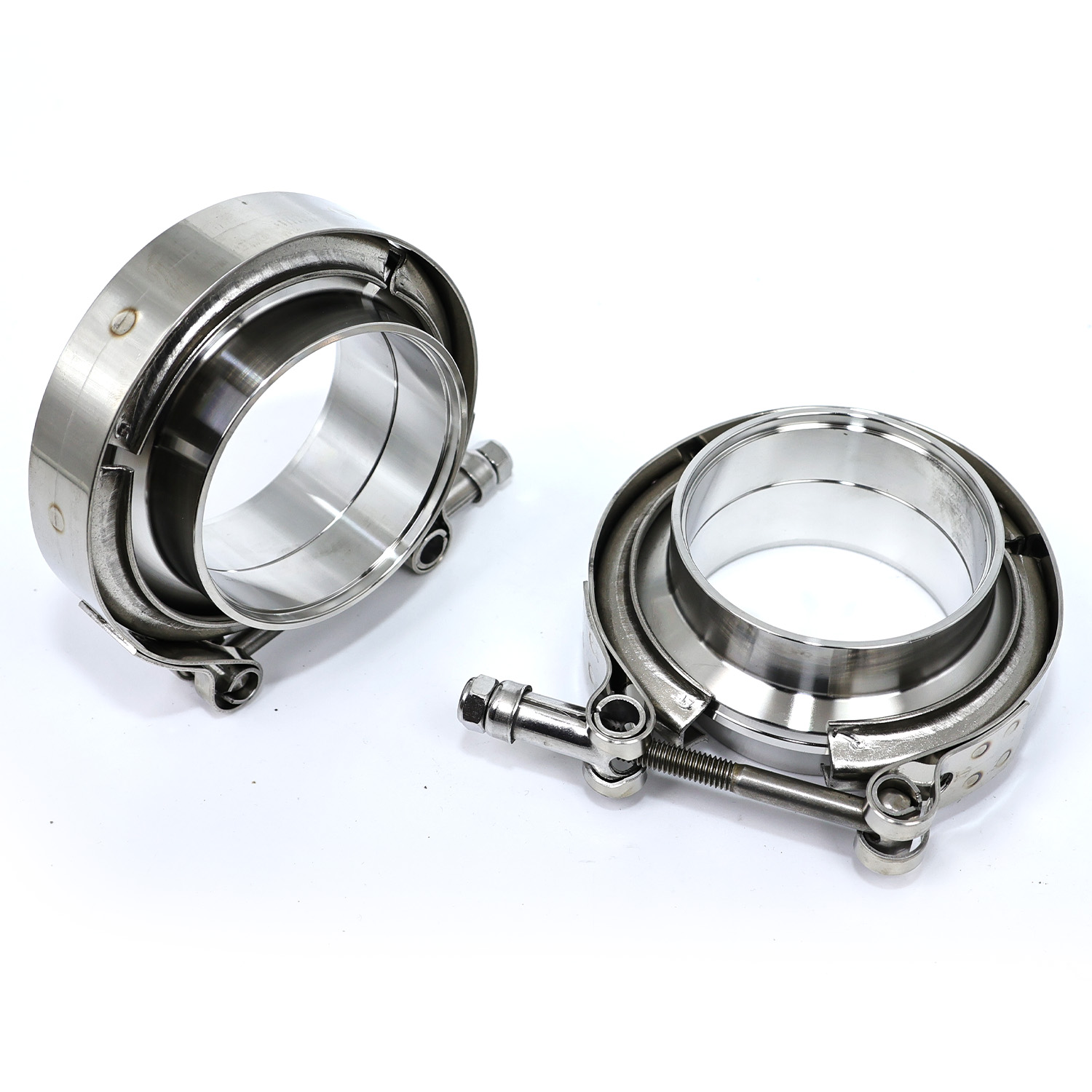 Exhaust V Band Clamp Flange Kit Stainless - Uniwersalny zestaw zacisków V-Band ze stali