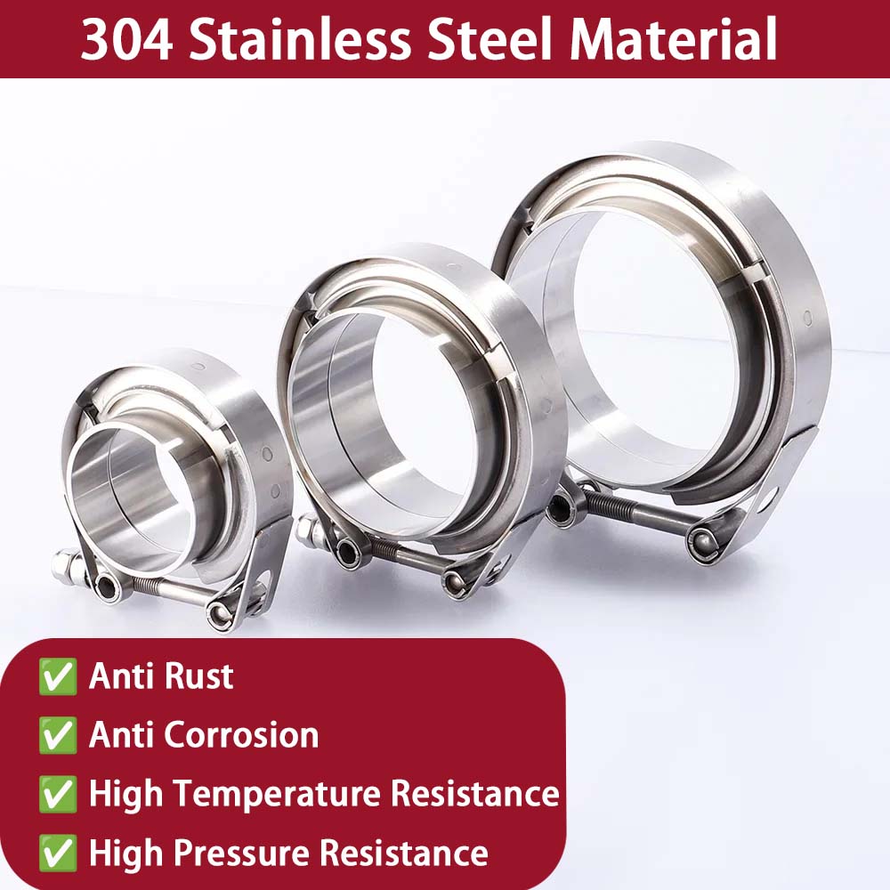 Uniwersalny zestaw zacisków V- – Exhaust V Band Clamp Flange Kit Stainless recenzja i cena