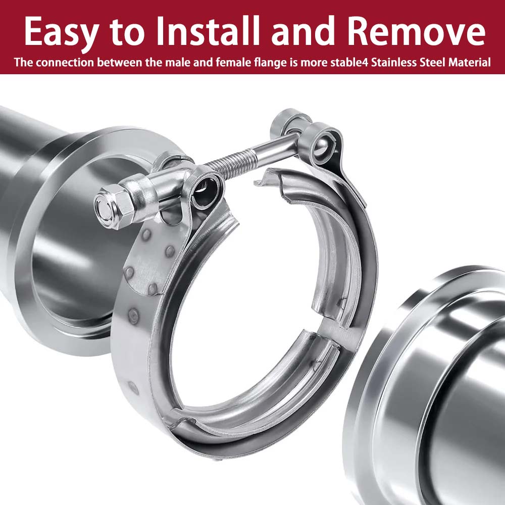 Uniwersalny zestaw zacisków V- – Exhaust V Band Clamp Flange Kit Stainless recenzja i cena