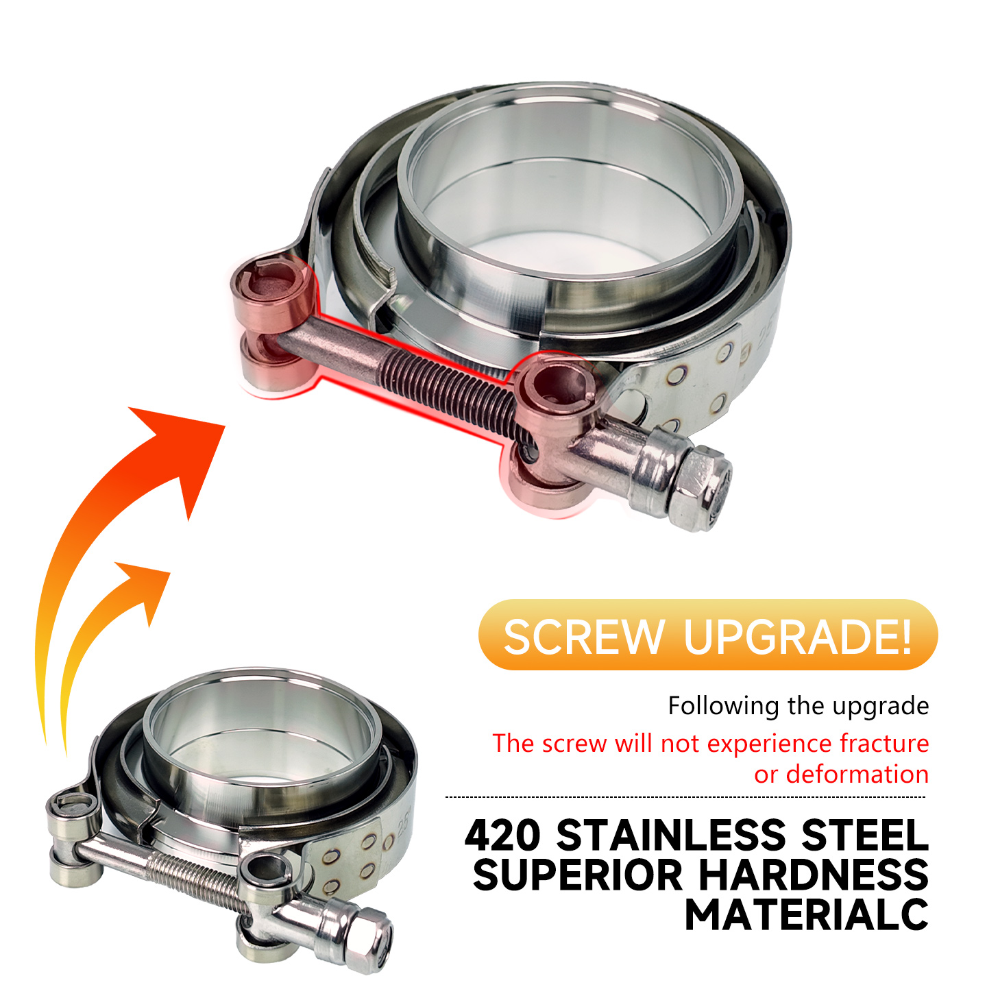 Zestaw zacisków V-Band ze stal – Exhaust V Band Clamp Flange Kit Stainless recenzja i cena