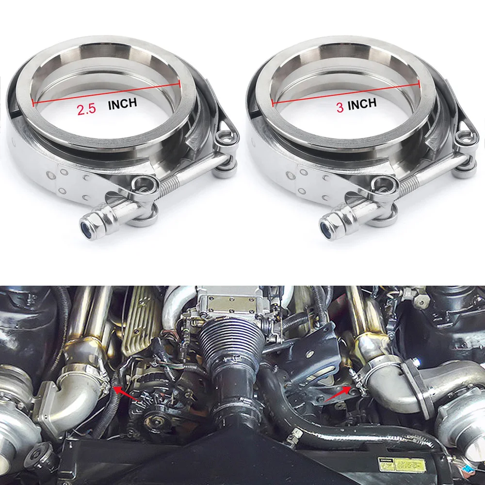 Zestaw obejm V-band ze stali n – Exhaust V Band Clamp Flange Kit Stainless recenzja i cena