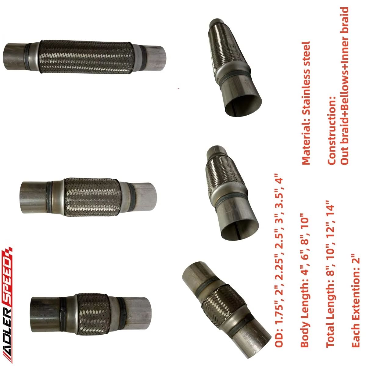 Złącze wydechowe ze stali nier – Exhaust Flex Pipe Braid Stainless Steel 2.5 recenzja i cena