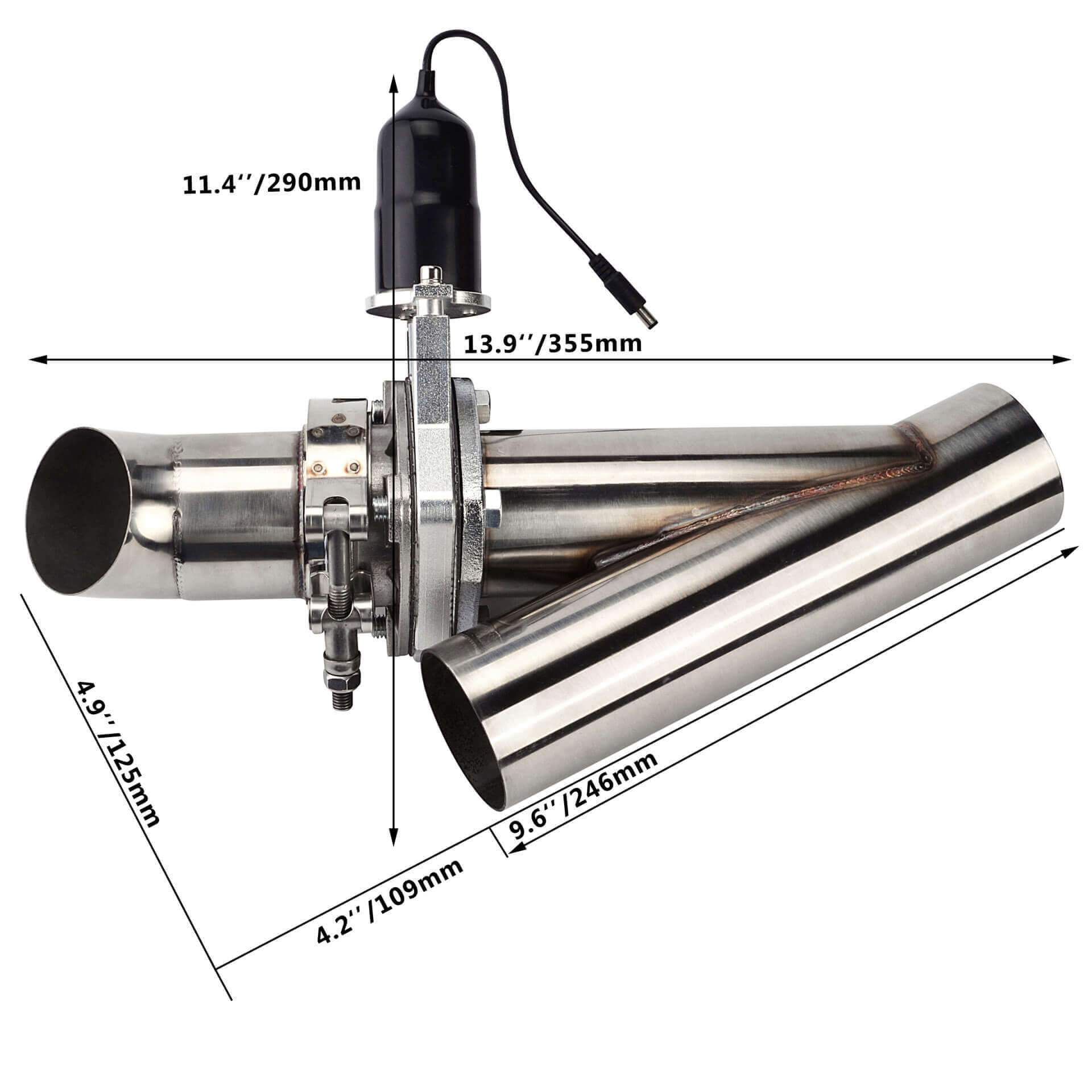2.0/2.25/2.5/3.0 Cal podwójny  – Dual Exhaust Cutout Valve Y Pipe Stainless recenzja i cena