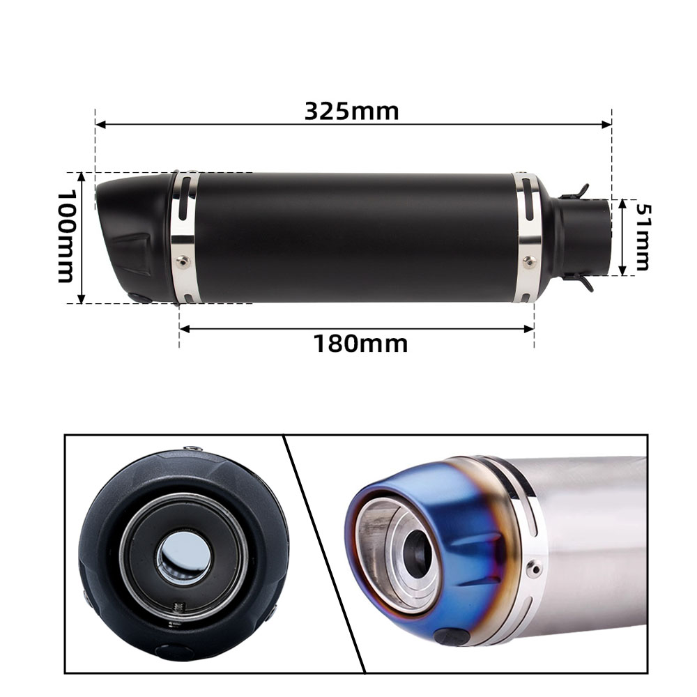 Uniwersalny tłumik wydechu mot – Exhaust Muffler Stainless Steel Universal recenzja i cena
