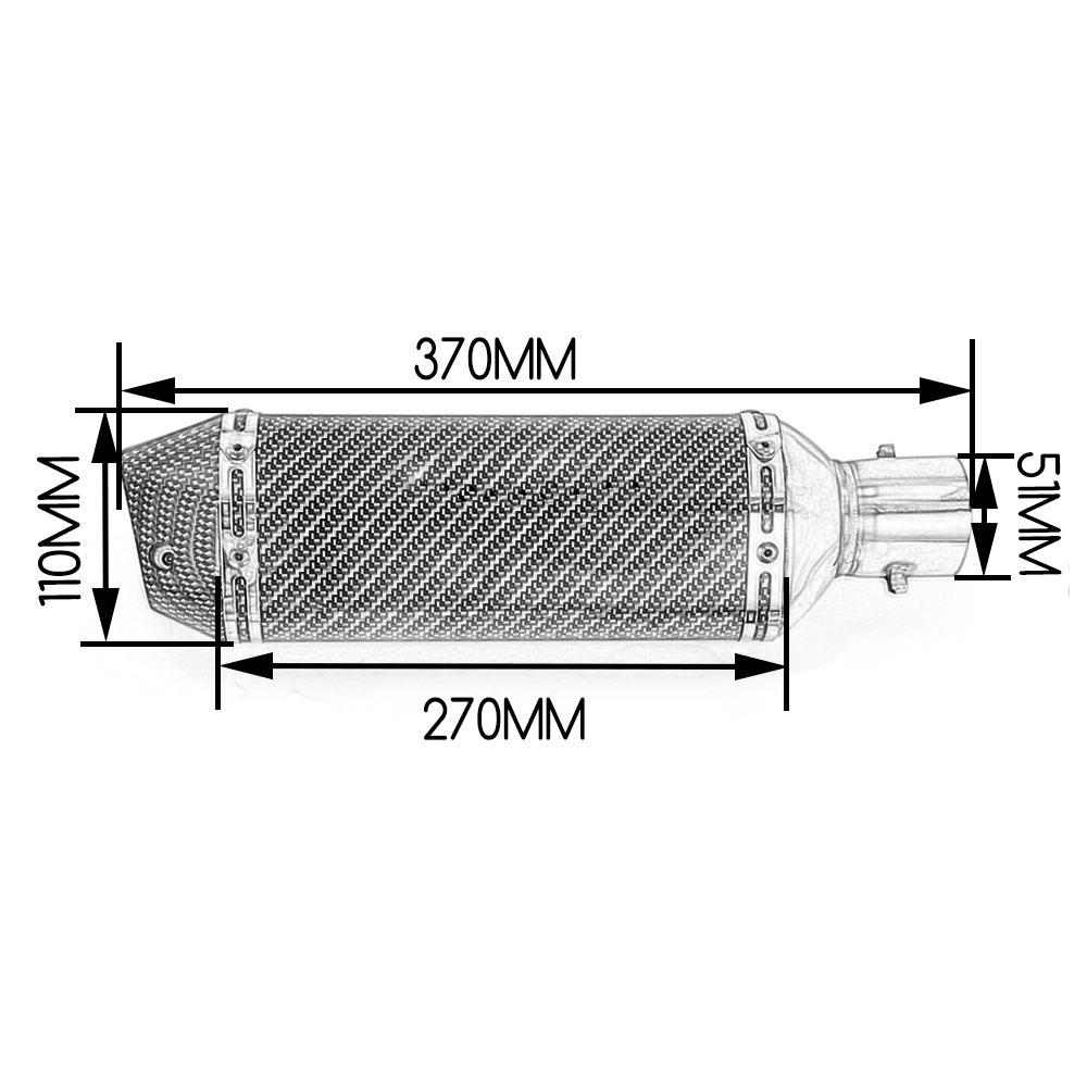 Uniwersalny tłumik wydechu 38- – Exhaust Muffler Stainless Steel Universal recenzja i cena