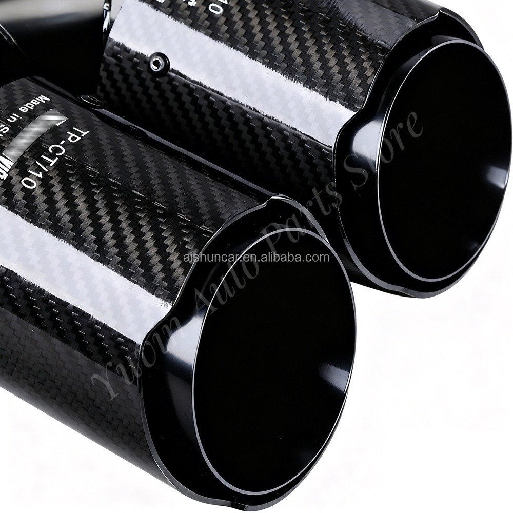 Uniwersalna podwójna końcówka  – Exhaust Tips Dual Outlet Carbon Fiber 63Mm recenzja i cena