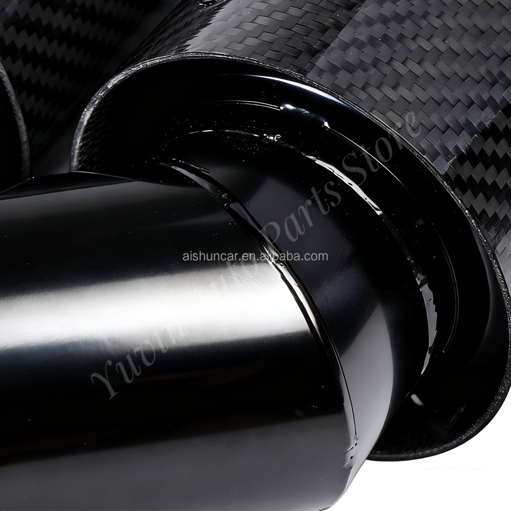 Uniwersalna podwójna końcówka  – Exhaust Tips Dual Outlet Carbon Fiber 63Mm recenzja i cena